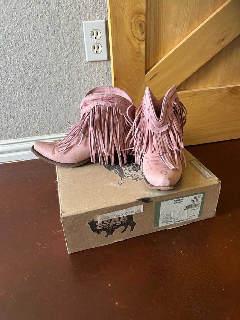 LIBERTY Black Pink Fringe Suede Ankle Boots